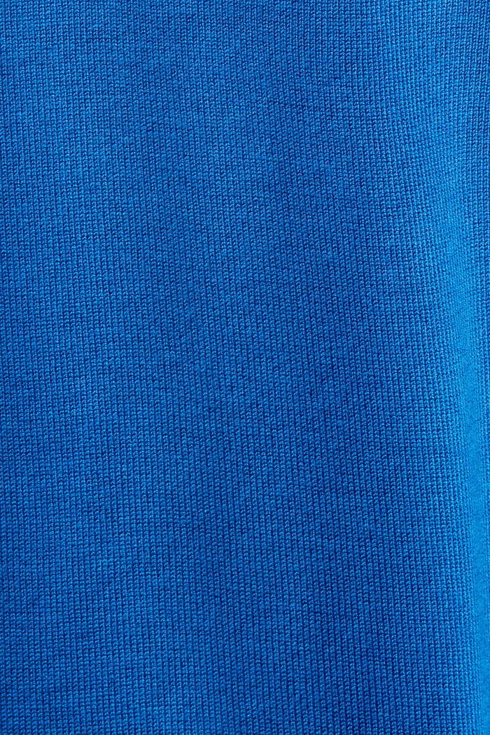 Pitkähihainen, poolokauluksellinen college, BRIGHT BLUE, detail image number 5