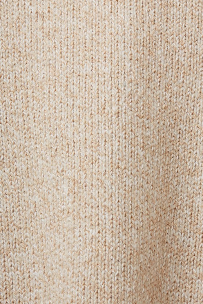 Villasekoitteesta valmistettu neulepusero, jossa pyöreä pääntie, SAND, detail image number 5