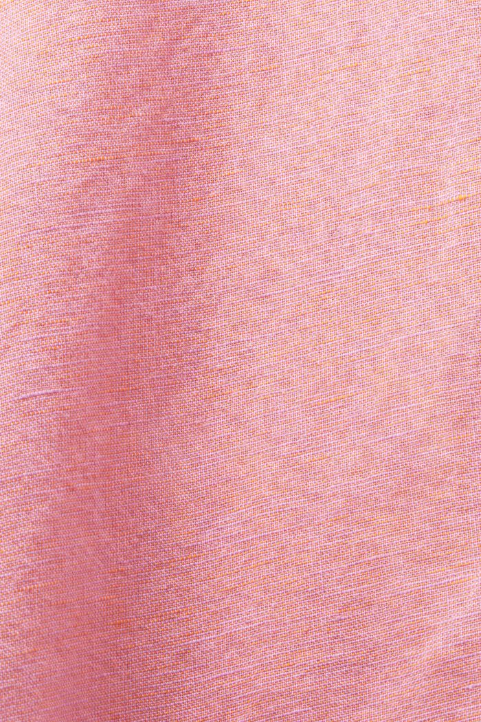 Paitapusero puuvilla-pellavasekoitetta, RED ORANGE, detail image number 4