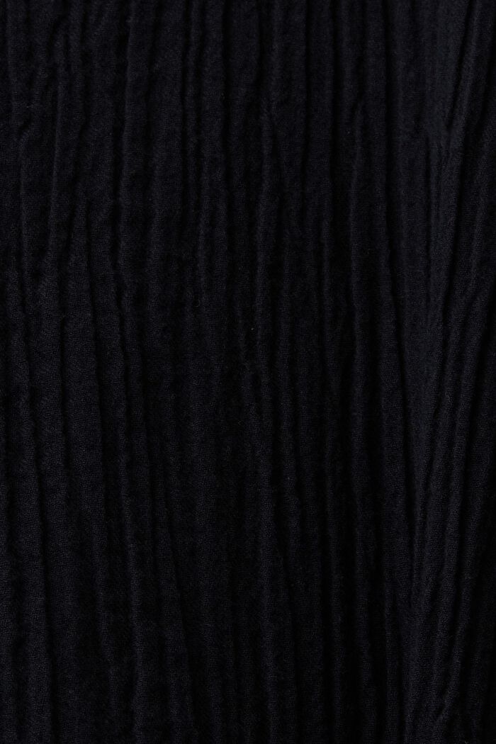 Ryppypintainen midimekko, jossa vyö, BLACK, detail image number 6