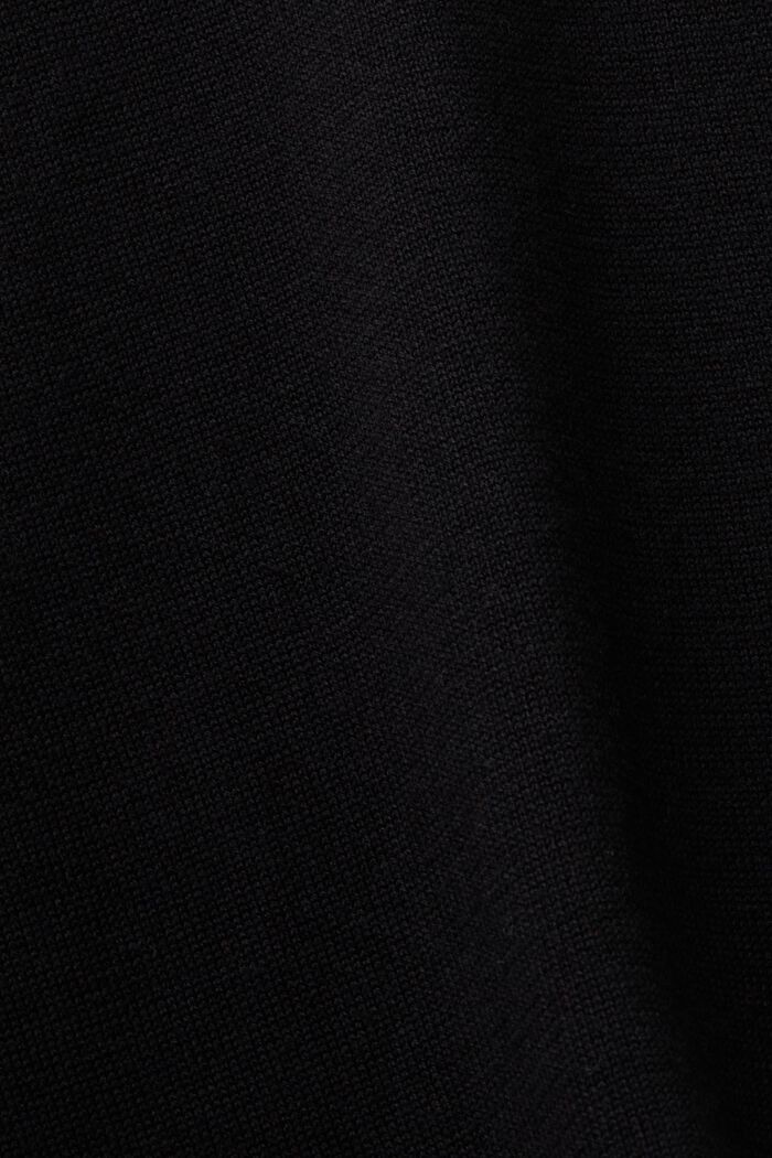 Pyöreäpäänteinen lyhythihainen neulepusero, BLACK, detail image number 5