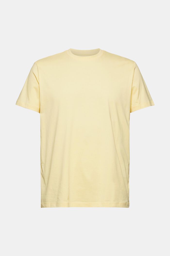 Jersey-t-paita 100 % luomupuuvillaa, LIGHT YELLOW, detail image number 0