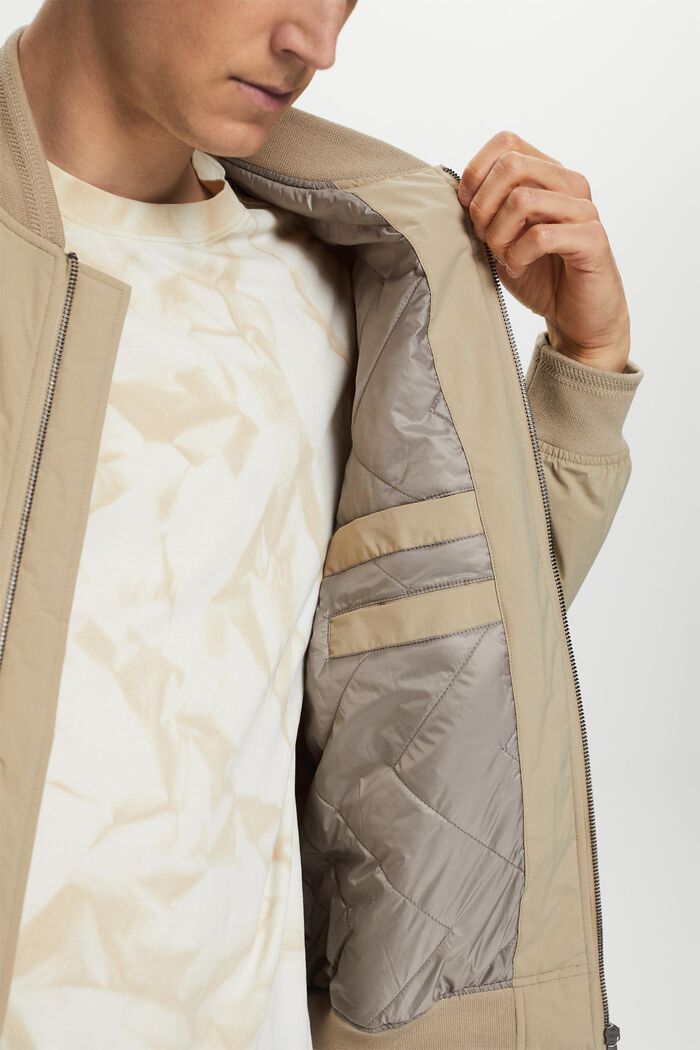 Kierrätetty: lentäjätyylinen takki, SAND, detail image number 4
