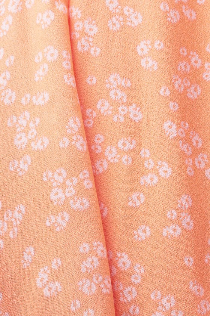 V-aukkoinen painokuvioitu pusero, PASTEL ORANGE, detail image number 5