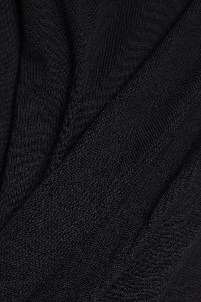 Perusmallinen neulepusero luomupuuvillasekoitetta, BLACK, detail image number 1