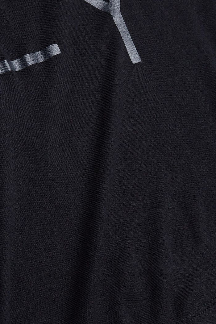 Painettu paita LENZING™ ECOVEROa™, BLACK, detail image number 4