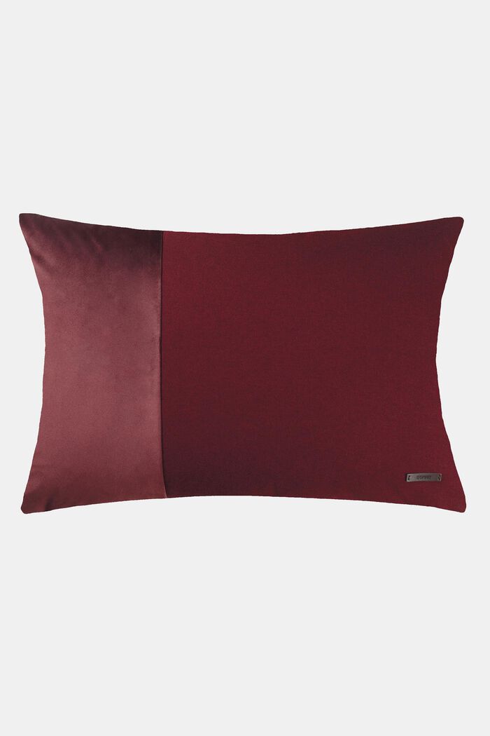 Tyynynpäällinen samettista materiaalisekoitetta, DARK RED, detail image number 0