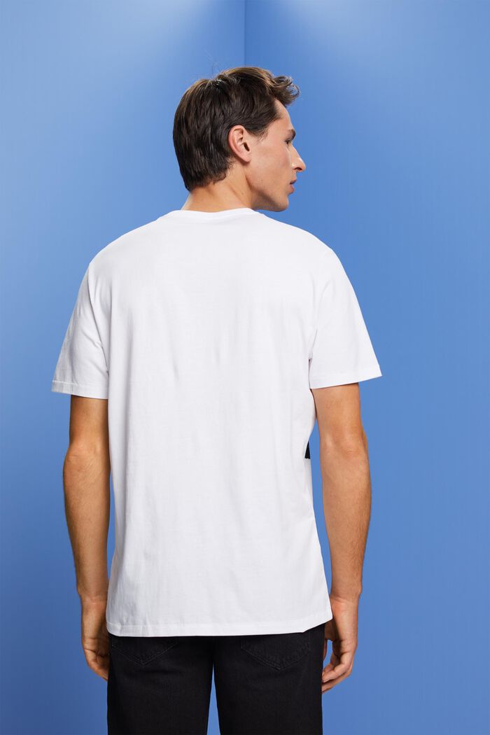Painettu t-paita 100 % puuvillaa, pyöreä pääntie, WHITE, detail image number 3