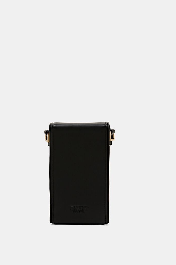 Tekonahkainen cross body -puhelinlaukku, BLACK, detail image number 2