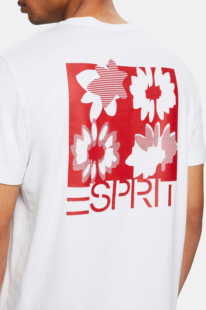 Logollinen T-paita puuvillaa, WHITE, detail image number 4