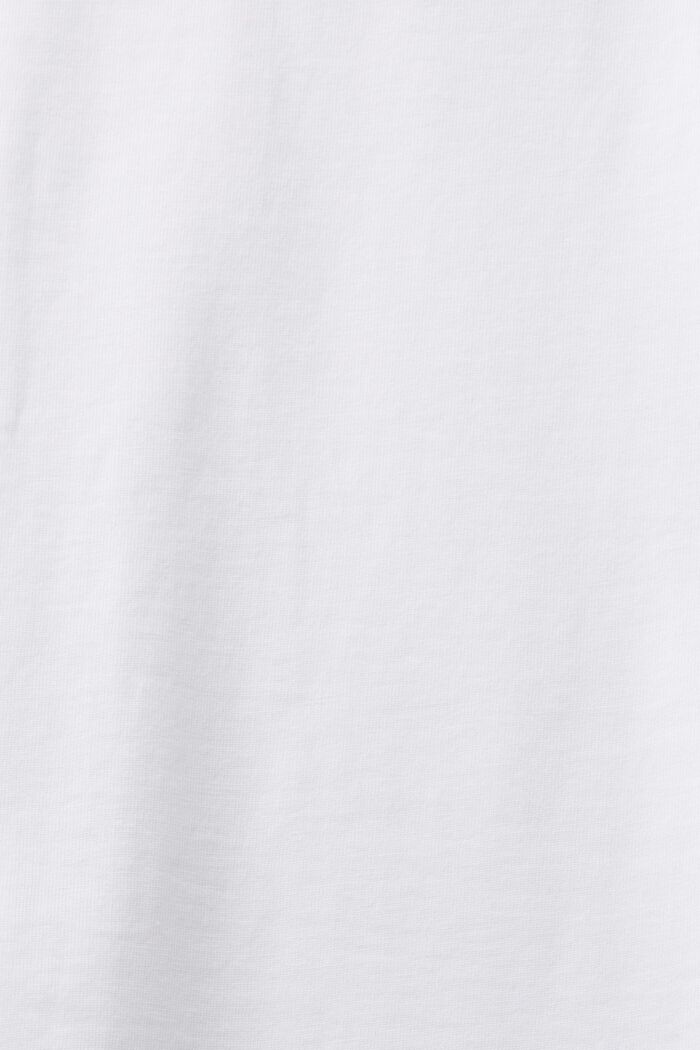 Lyhythihainen t-paita pyöreällä pääntiellä, WHITE, detail image number 4