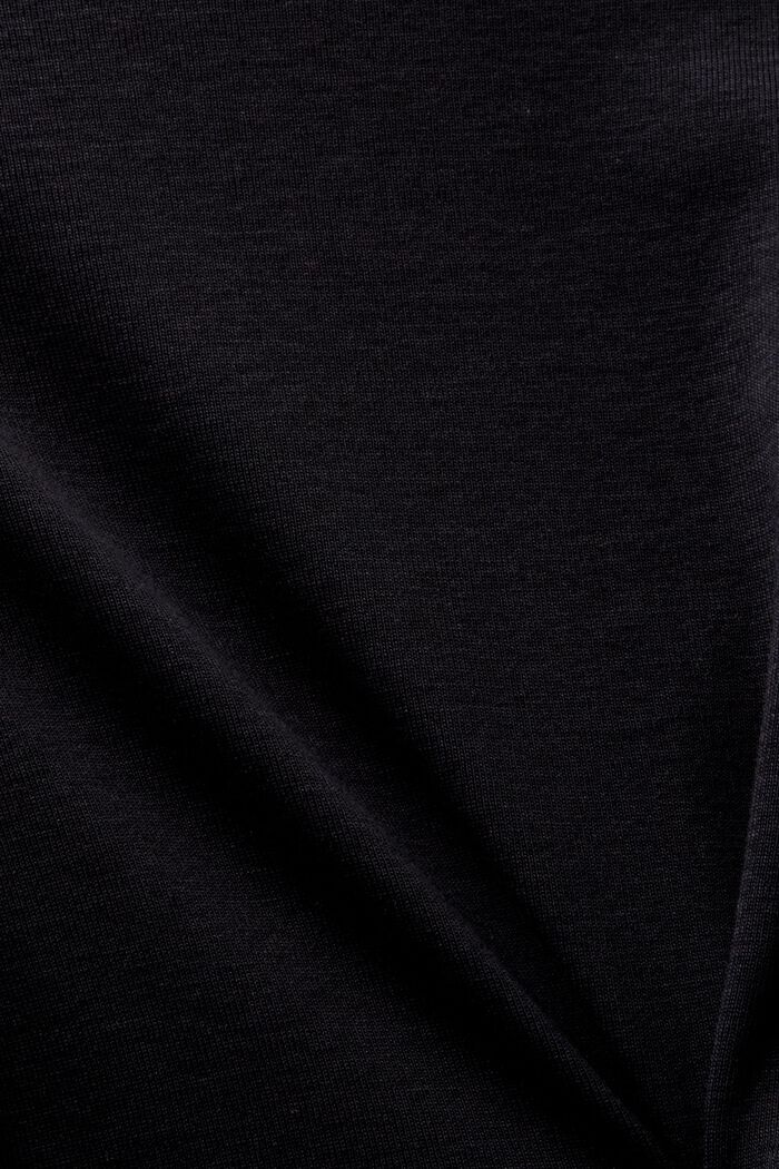 Pitkähihainen T-paita puuvilla-jerseytä, BLACK, detail image number 5