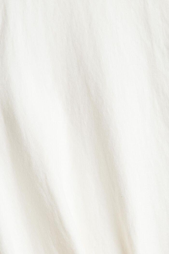 Pellavaa: Paitapuseromekko ja solmittava vyö, OFF WHITE, detail image number 4