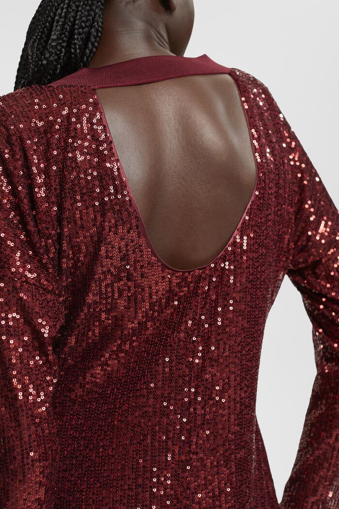 Dresses knitted, BORDEAUX RED, detail image number 2