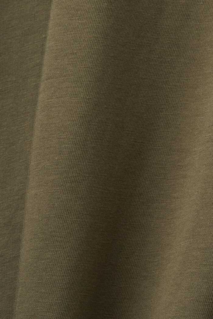 Printti-T-paita, 100 % puuvillaa, KHAKI GREEN, detail image number 4