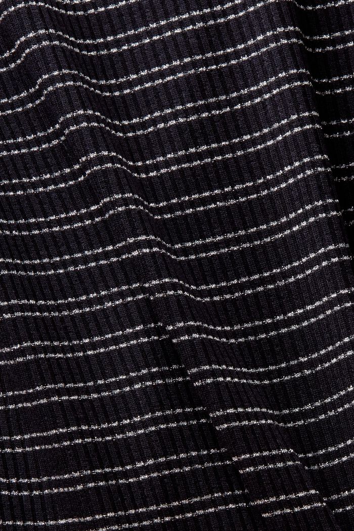 Glitteriraidoitettu pitkähihainen poolopaita, NAVY, detail image number 4