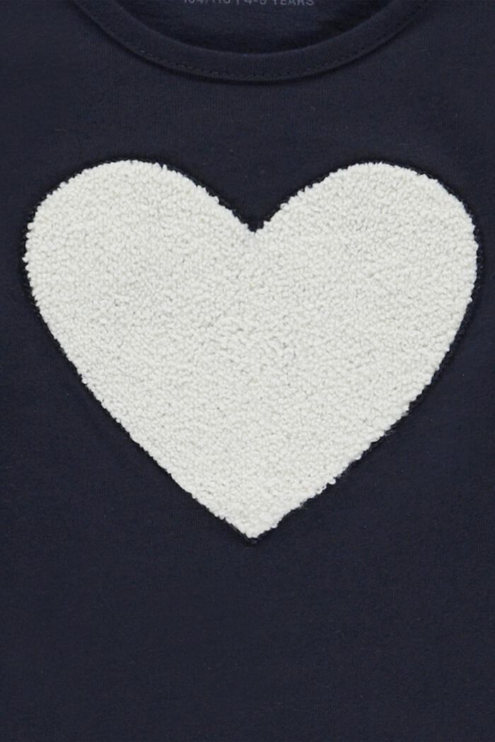 Pitkähihainen paita, jossa sydänlogo, NAVY, detail image number 2