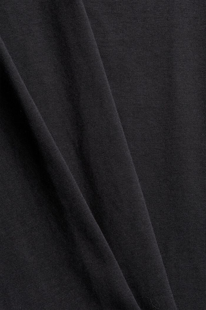 Poolokaulus-T-paita, luomupuuvillaa, BLACK, detail image number 4