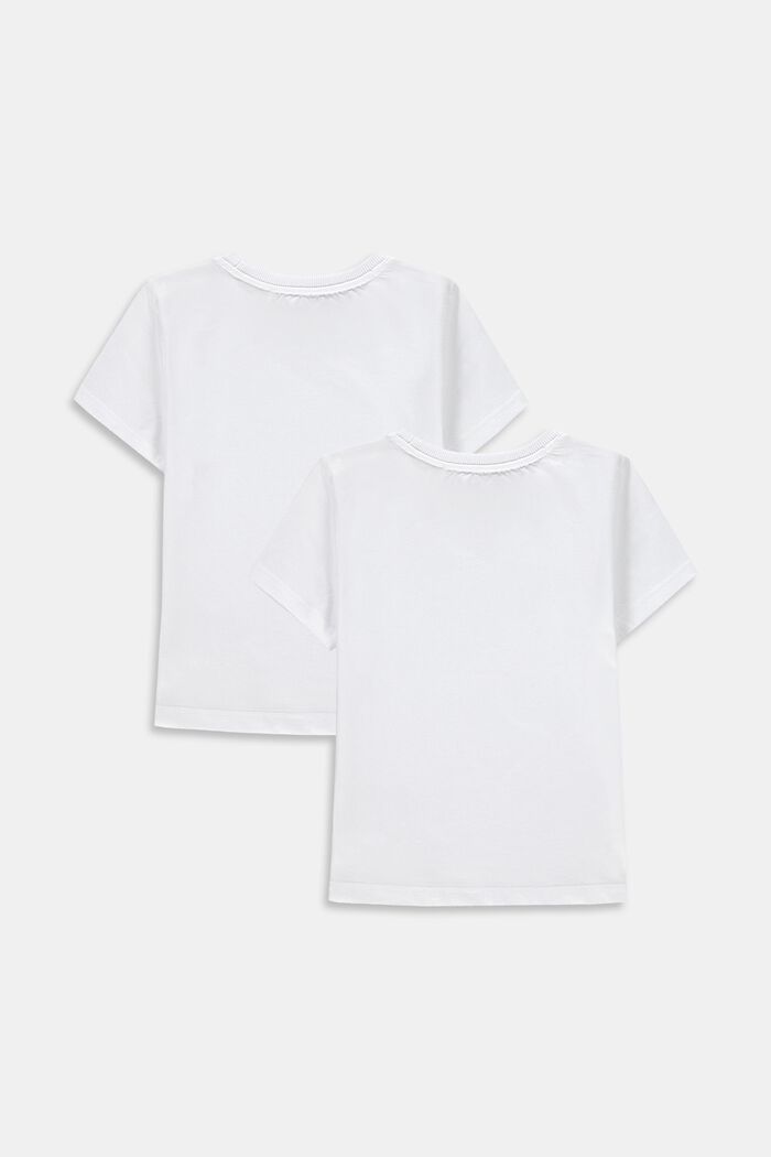 2 t-paitaa 100 % puuvillaa, WHITE, detail image number 1