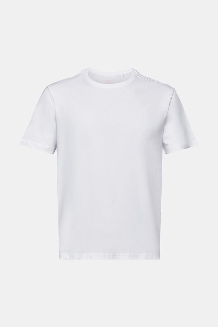 Lyhythihainen t-paita pyöreällä pääntiellä, WHITE, detail image number 5