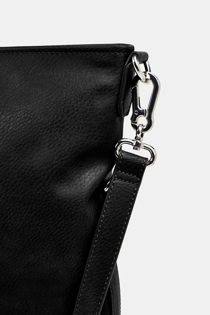 Flap Over -laukku tekonahkaa, BLACK, detail image number 2