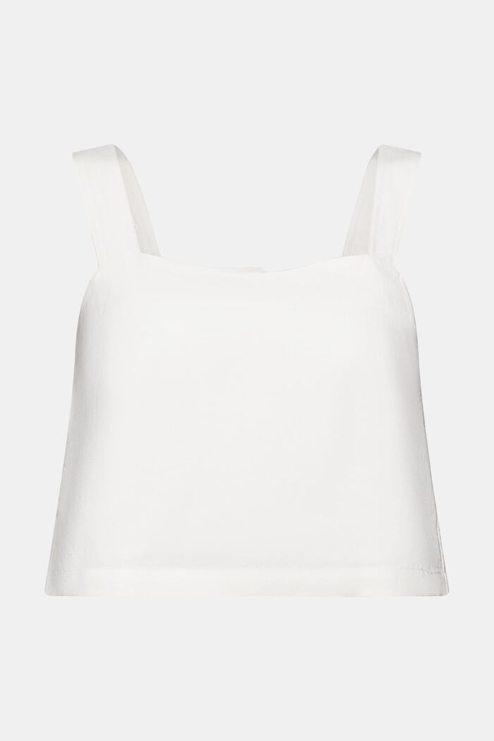 Vajaapituinen camisole-toppi pellavasekoitetta, WHITE, detail image number 5