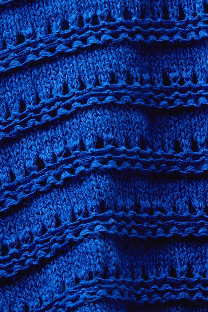 Reikäneulepusero, BRIGHT BLUE, detail image number 4