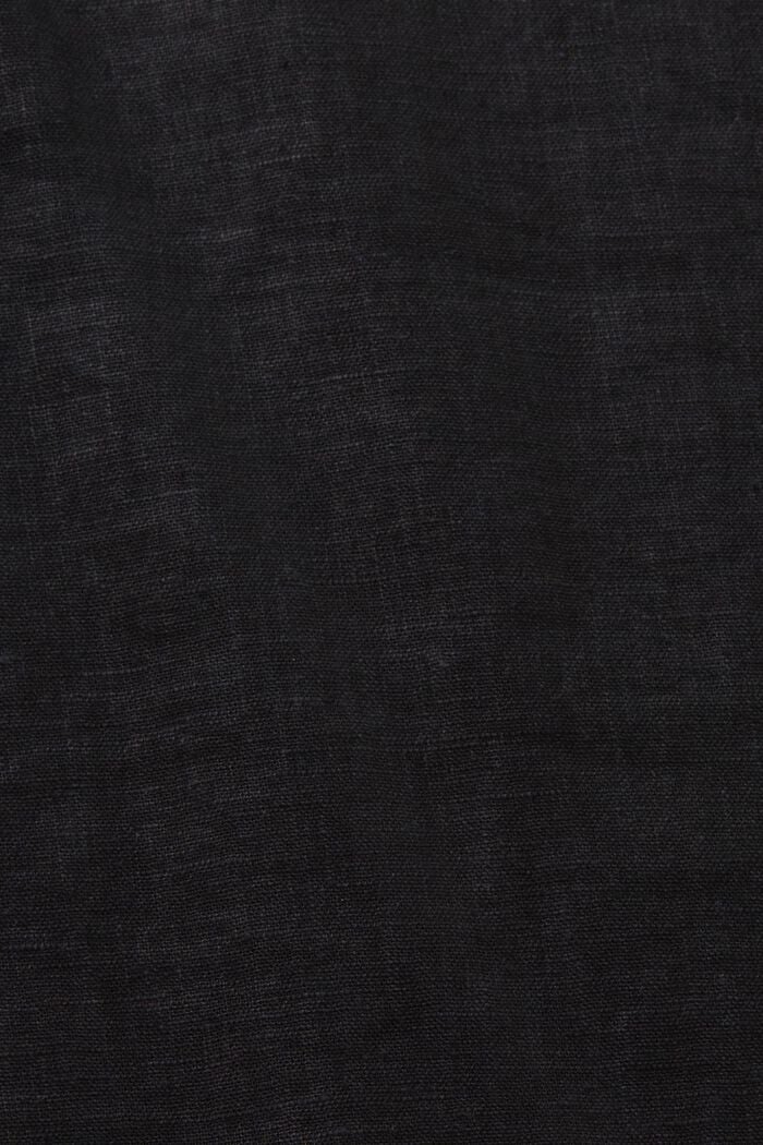 Selästä avoin pusero pellavasekoitetta, BLACK, detail image number 5