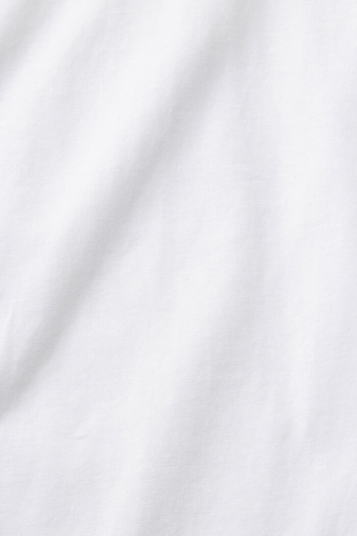T-paita, jossa on kukkakuviointi rinnan kohdalla, WHITE, detail image number 5