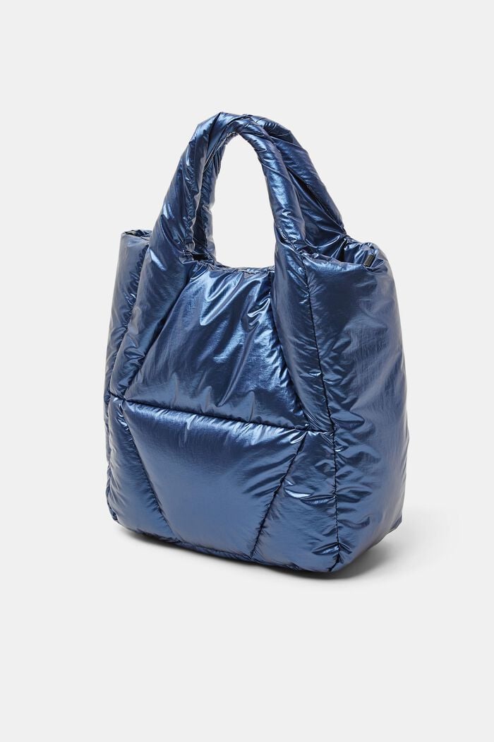 Metallinhohtoinen topattu tote bag, DARK BLUE, detail image number 2
