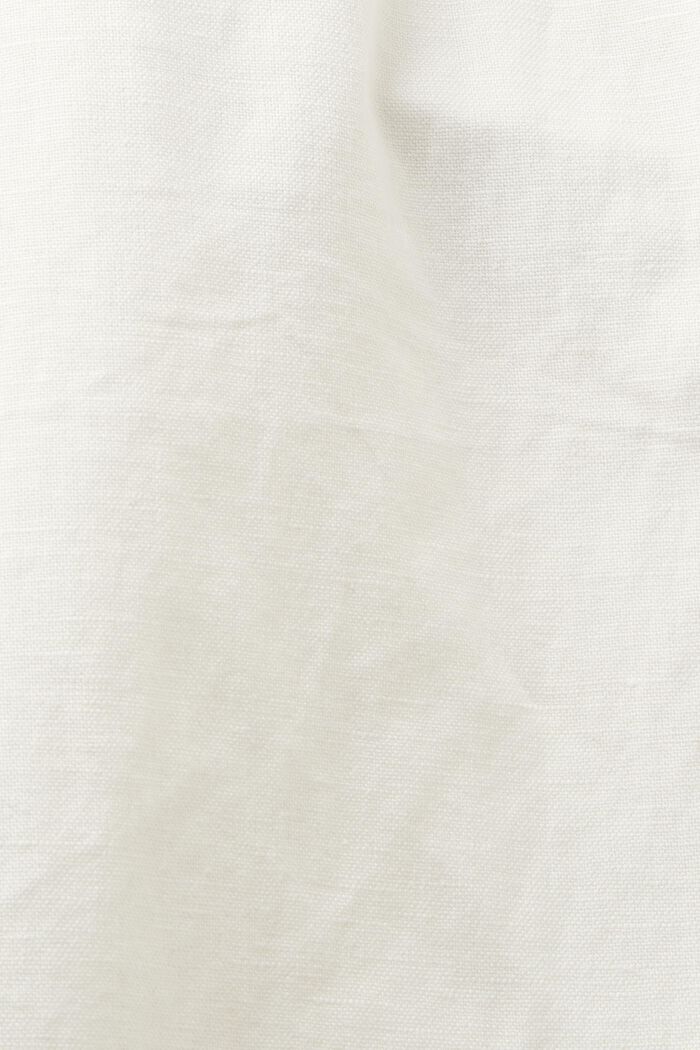 Suorat housut pellavaa ja puuvillaa, OFF WHITE, detail image number 6