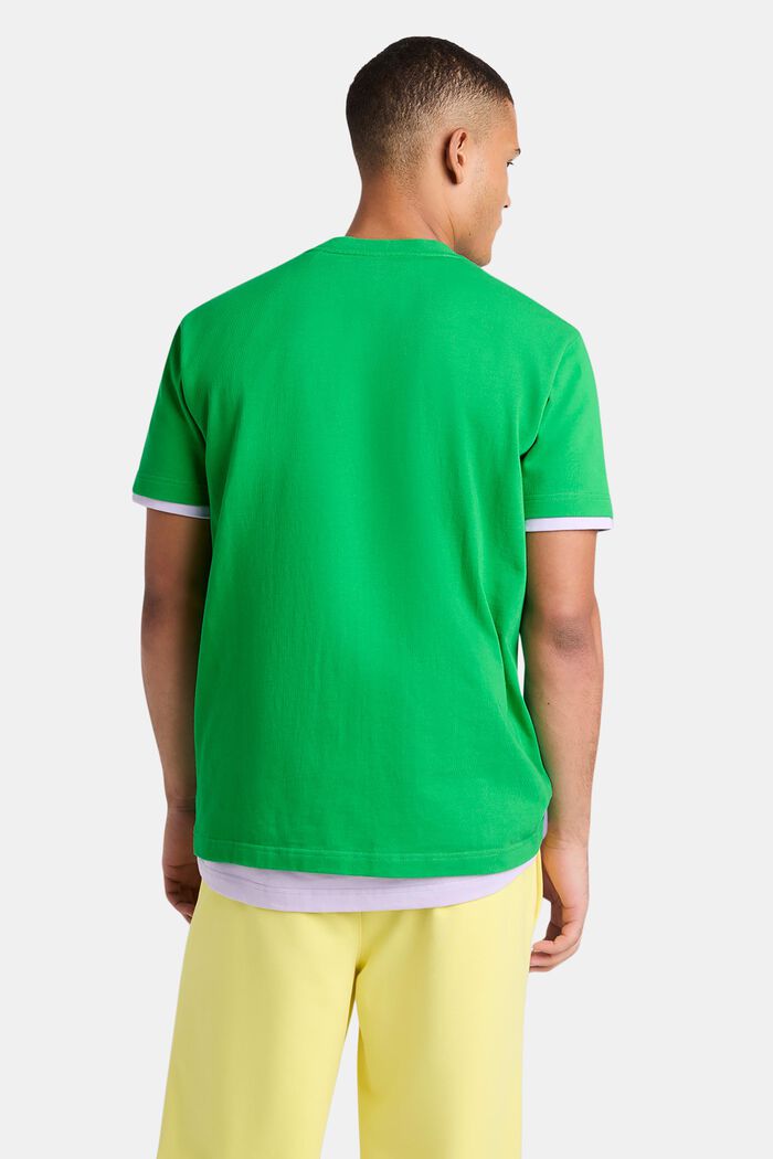 Logollinen unisex-t-paita puuvillajerseytä, GREEN, detail image number 3