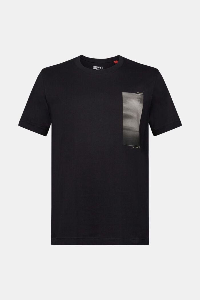 Painokuvioitu t-paita luomupuuvillaa, BLACK, detail image number 6