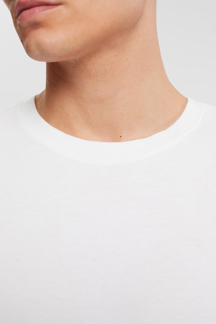 Yksivärinen T-paita, WHITE, detail image number 2