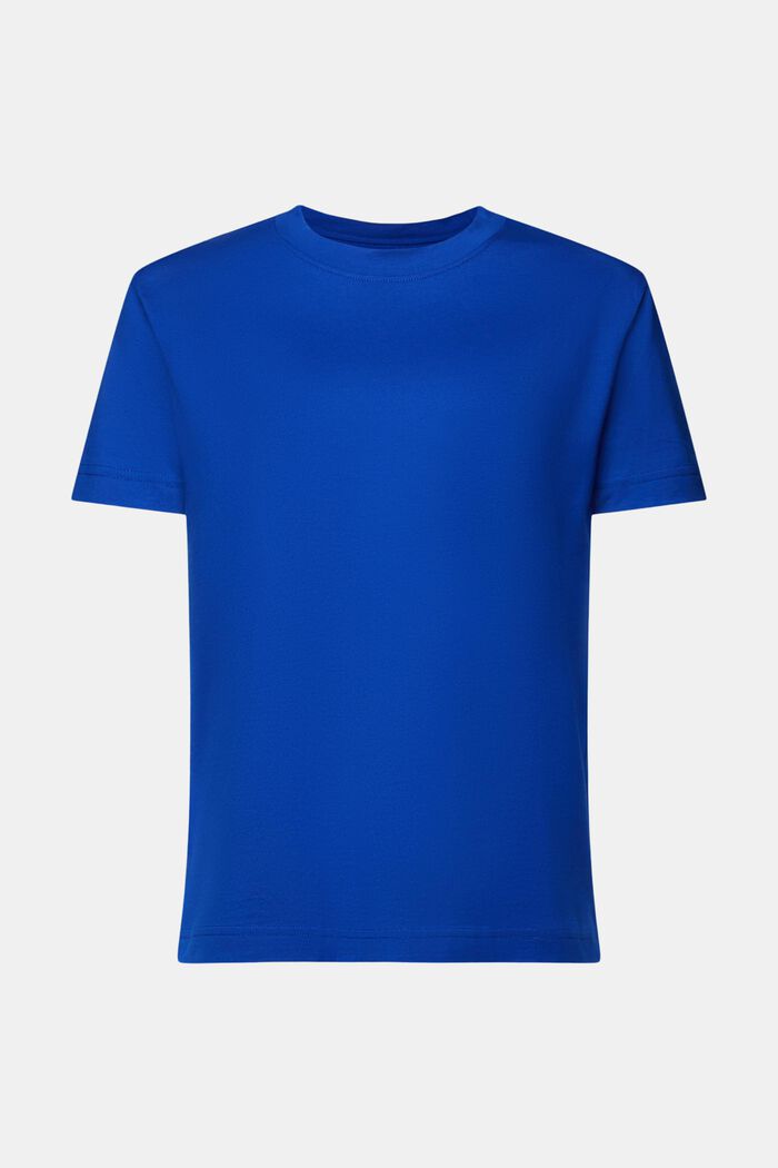 Pima-puuvillasta valmistettu T-paita, jossa pyöreä pääntie, BRIGHT BLUE, detail image number 6