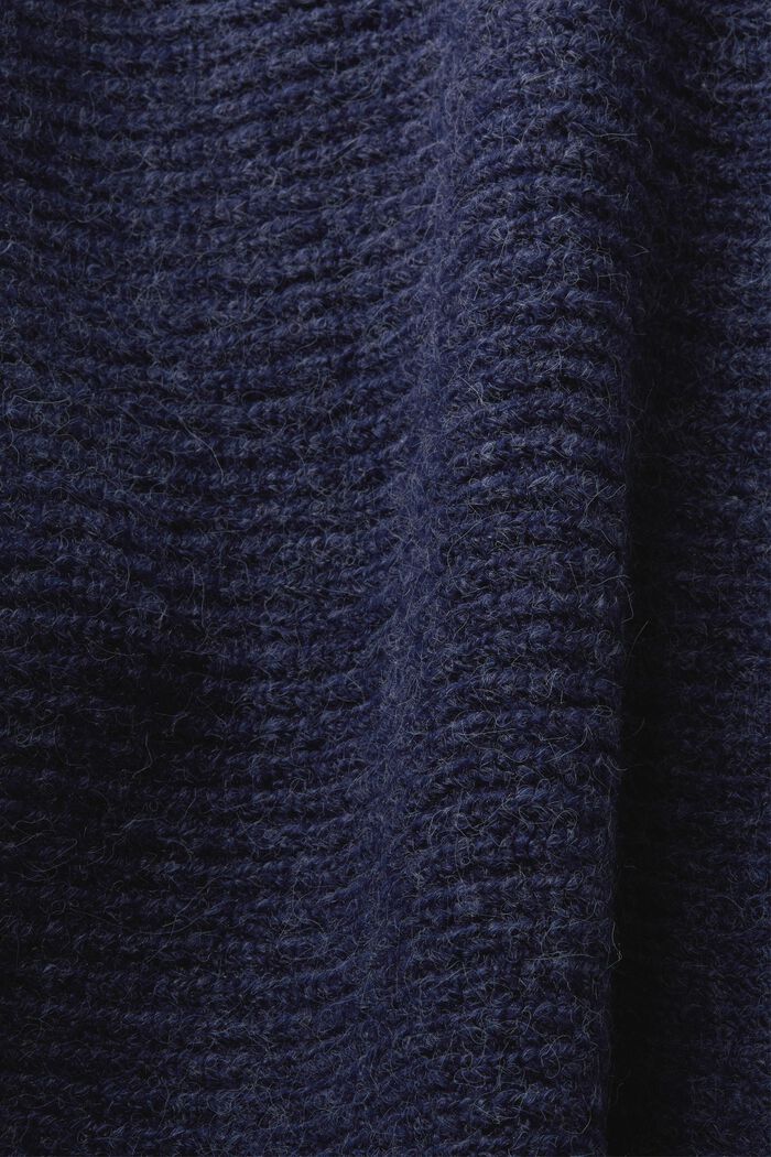 Kierrätettyä: lepakkohihainen poncho, DARK BLUE, detail image number 4