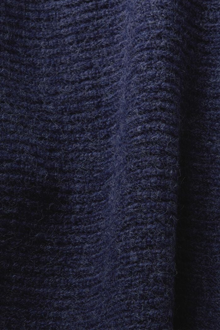 Kierrätettyä: lepakkohihainen poncho, DARK BLUE, detail image number 4