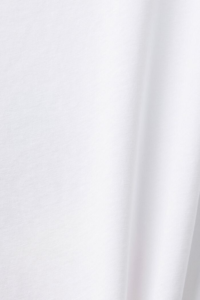 Puuvillainen t-paita, jossa printti edessä, WHITE, detail image number 5