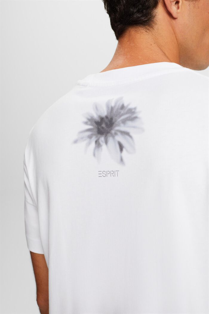 Painokuvioitu t-paita pimapuuvillaa, WHITE, detail image number 3