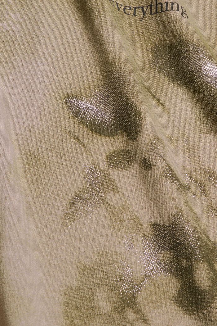 Painettu T-paita LENZING™ ECOVERO™ -viskoosia, LIGHT KHAKI, detail image number 4