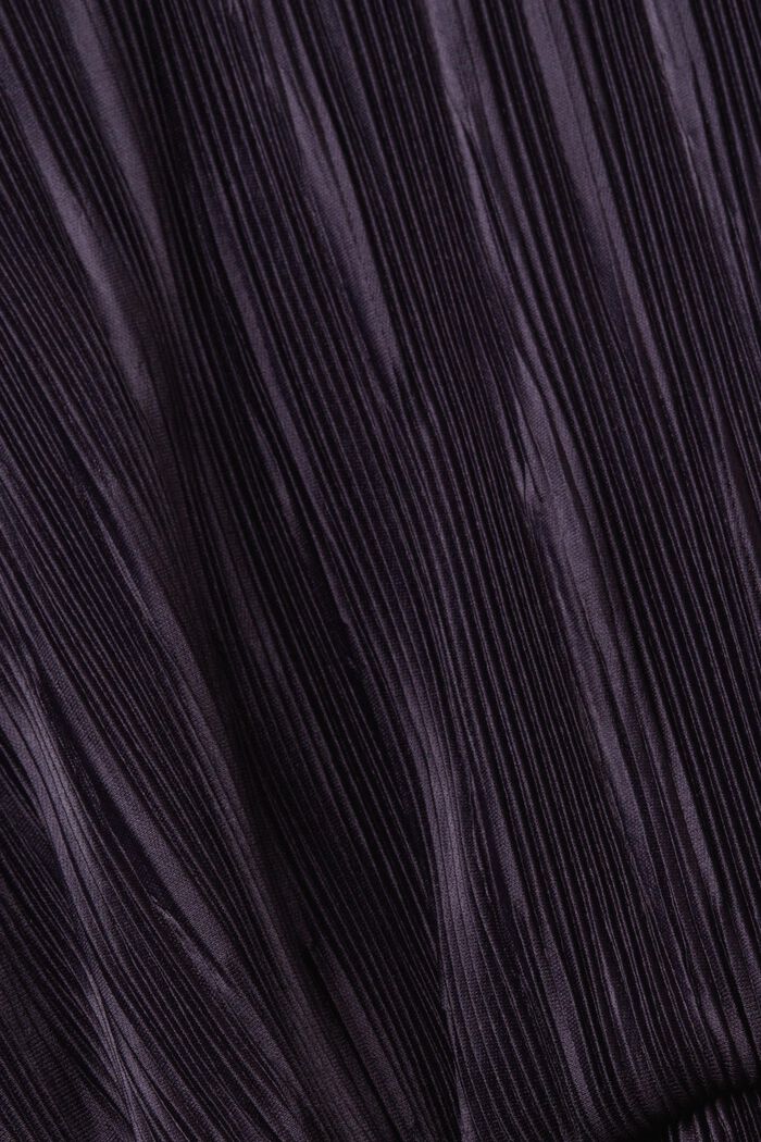 Laskostettu pitkähihainen paita ja solmittava vyö, NAVY, detail image number 5