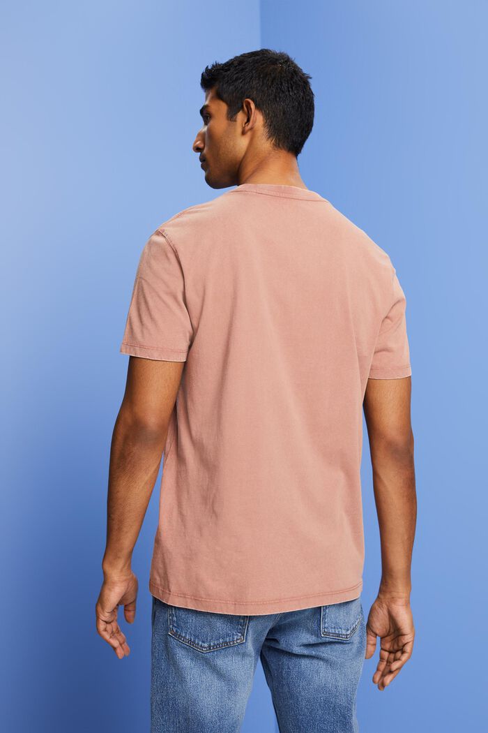 Lankavärjätty jersey-t-paita, 100 % puuvillaa, DARK OLD PINK, detail image number 3