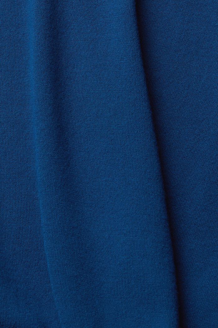 Poolokaulusneulepusero, PETROL BLUE, detail image number 1