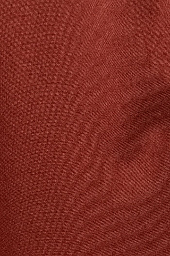 Korkeavyötäröiset culottehousut vyötärölaskoksin, RUST BROWN, detail image number 6