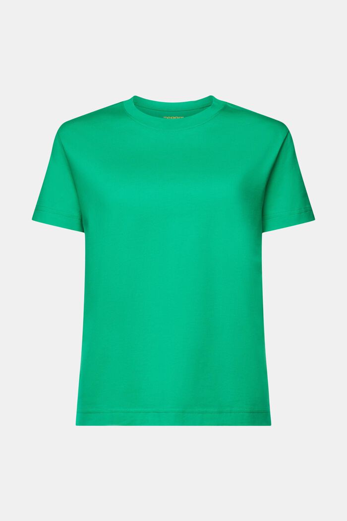 Pima-puuvillasta valmistettu T-paita, jossa pyöreä pääntie, GREEN, detail image number 6