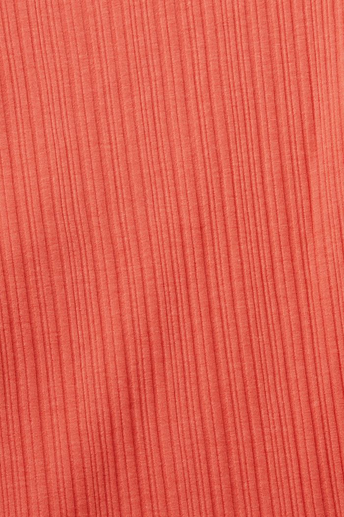 Pitkähihainen ribbipaita, CORAL RED, detail image number 5