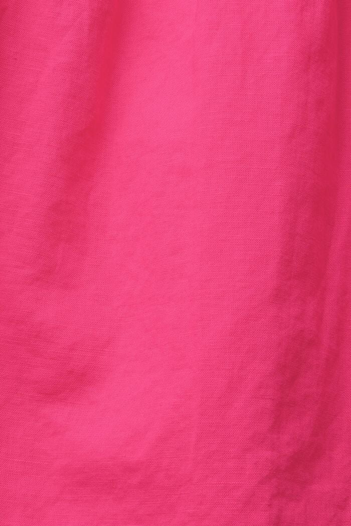 Pellavasekoitetta: nappilistallinen mekko, PINK FUCHSIA, detail image number 4