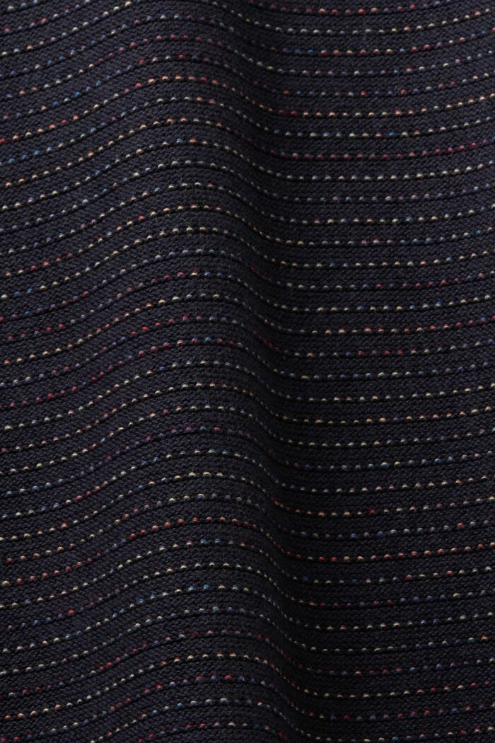 Puolivetoketjullinen neulepusero, jossa väriraidat, NAVY, detail image number 5