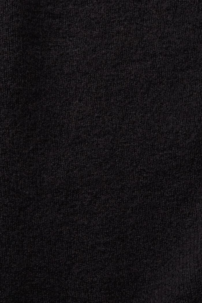 Napillinen, villasekoitteesta valmistettu neuletakki, jossa V-pääntie, BLACK, detail image number 5