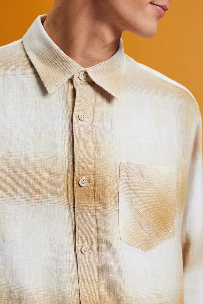 Ruudullinen paita puuvillan ja hampun sekoitetta, ICE, detail image number 3
